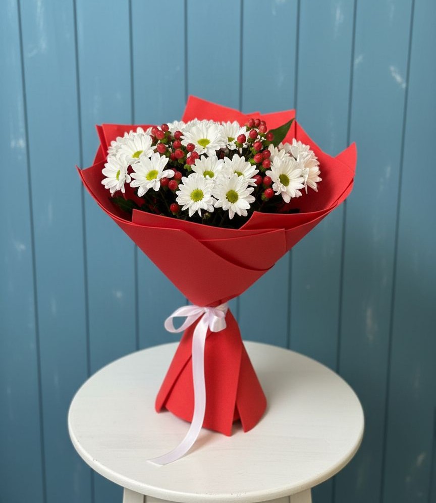 Букет цветов из: Хризантемы в Советском