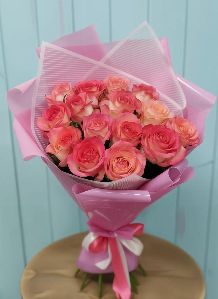 Букет 15 Розовых роз Равель в Советском