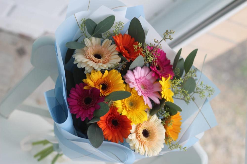 Букет цветов из: Герберы в Советском