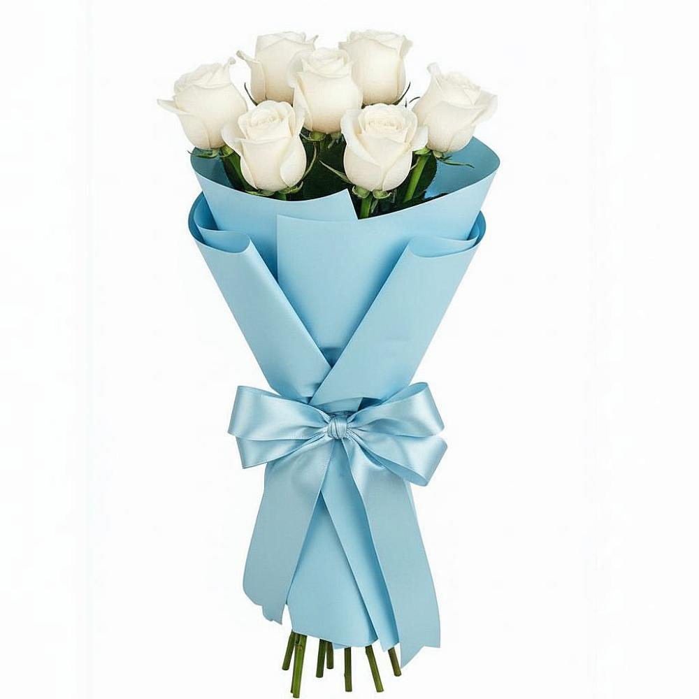 Букет 7 белых роз Проуд в Советском