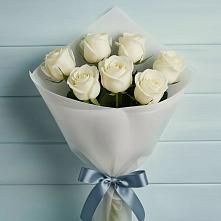 Букет 7 Белых роз Эдлесс Лав #REPLACE_PRED# Советском