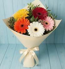 Букет цветов из:  Герберы в Советском