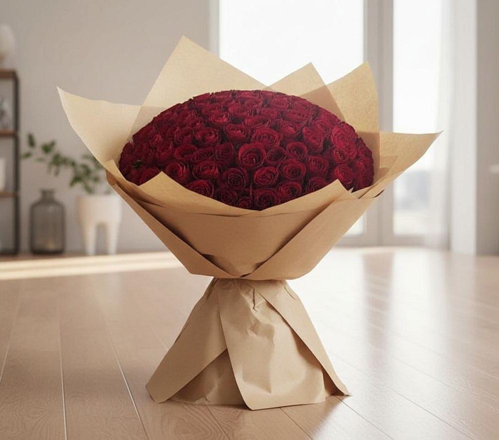 Букет 101 Красная роза в Советском