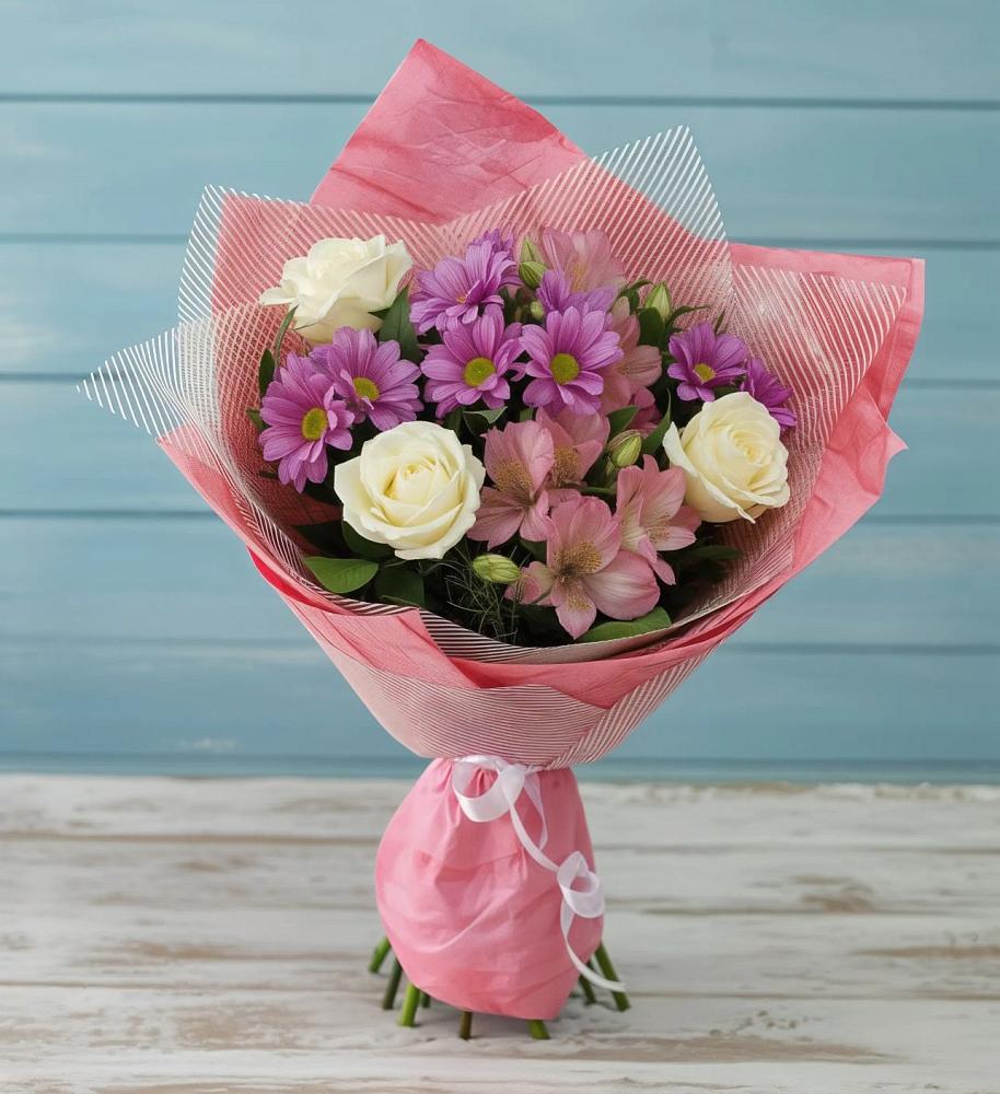 Букет цветов из: Герберы в Советском