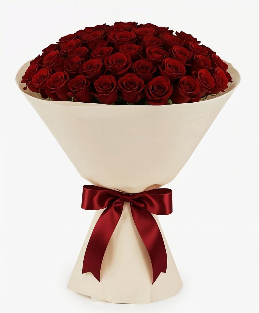 Букет 101 Бордовая роза Блэк Бакарра в Советском